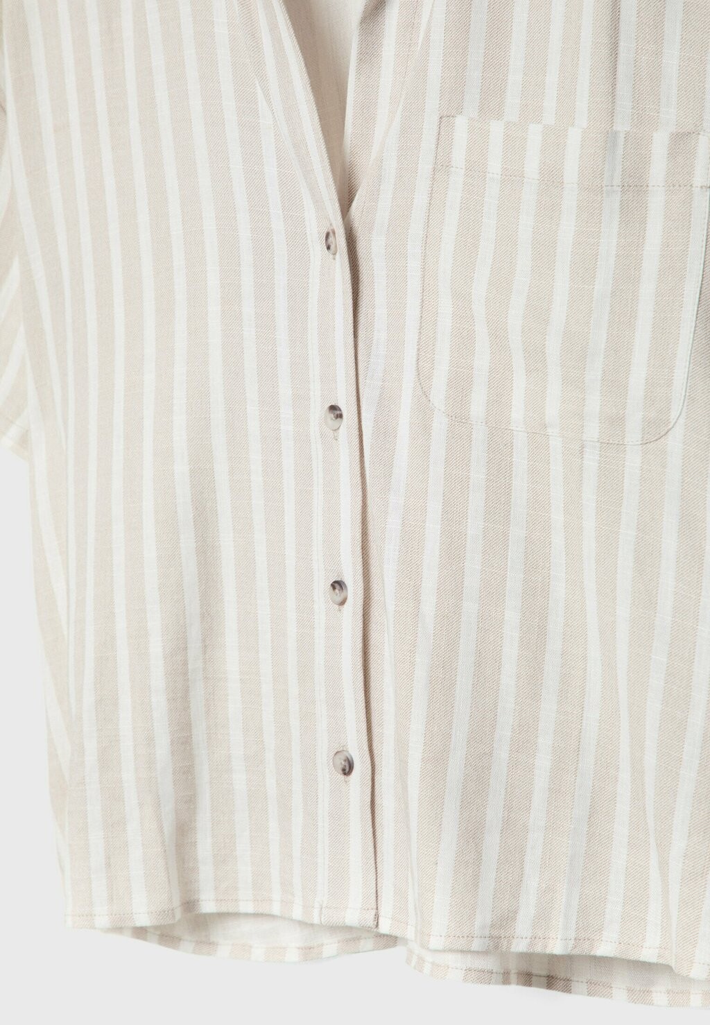 

Рубашка Short Sleeve Striped Stradivarius, камень