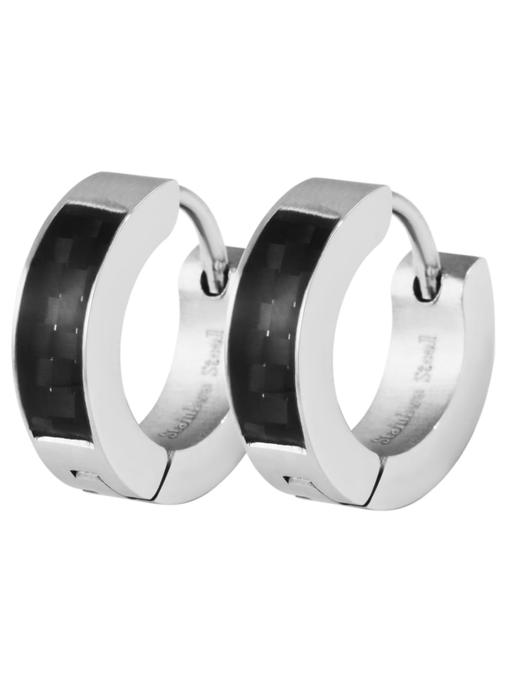 

Adeliás Серьги унисекс - серьги-кольца из нержавеющей стали серебристого цвета