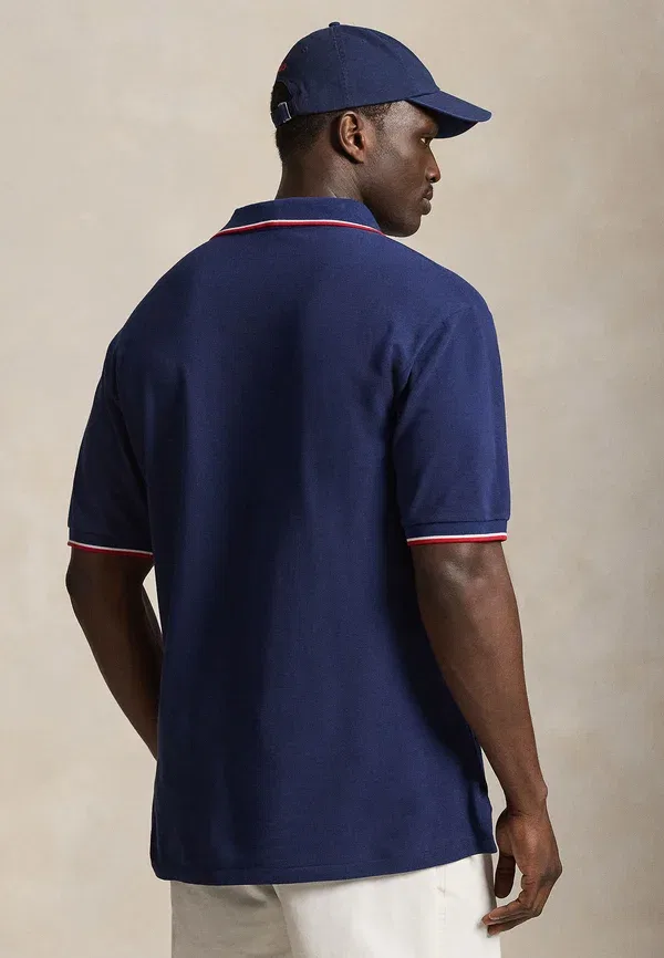 Трикотажная поло Polo Ralph Lauren Big & Tall, цвет ньюпорт-нави/красный — фото 3