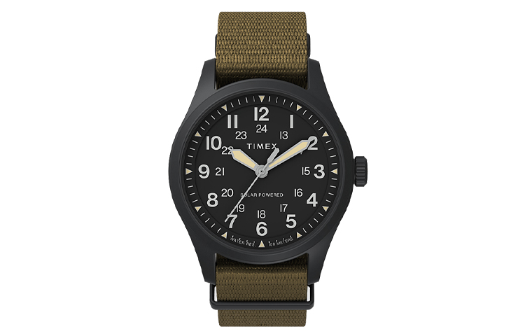 

Timex Наручные часы ATLANTIS Collection, кварцевый механизм, тканевый ремешок, диаметр 41 мм, черный циферблат, мужские часы