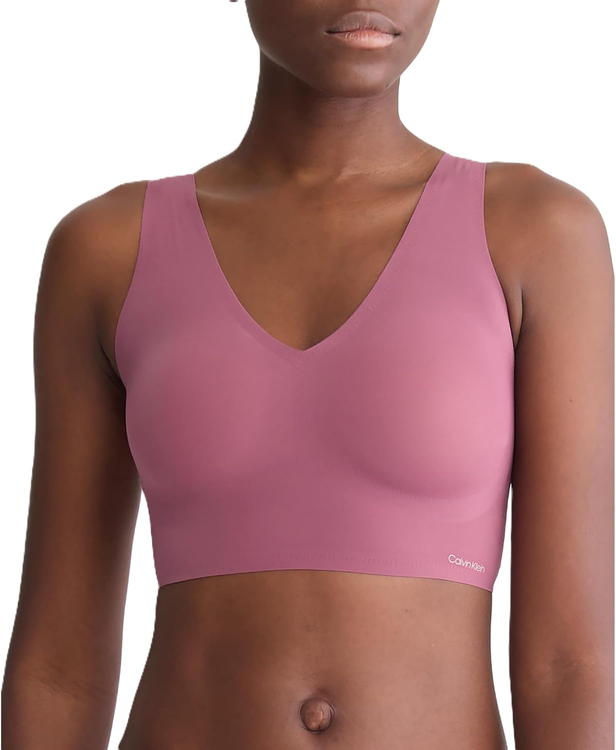 

Бюстгальтер-бралетт Calvin Klein Womens Invisibles Comfort Seamless с легкой подкладкой и V-образным вырезом, Deep Mauve