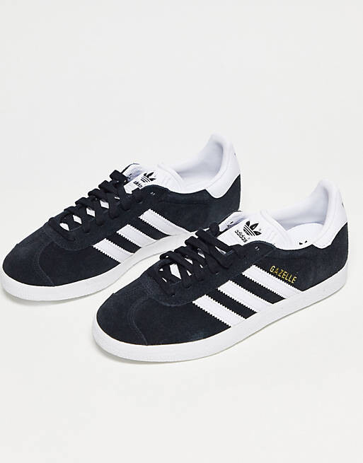 Черные кроссовки adidas Originals Gazelle с белой отделкой — фото 4