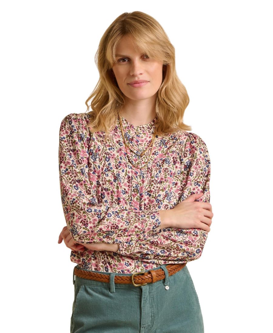 

Женская рубашка Ellise с длинными рукавами и круглым вырезом Brakeburn, Cream