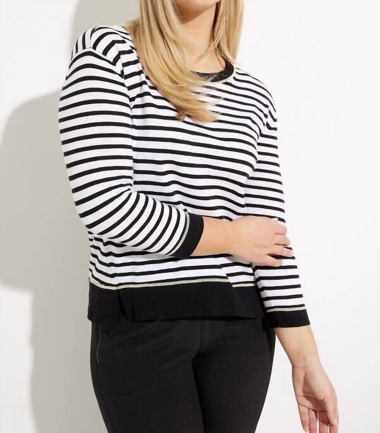 

Полосатый топ Anchors Away в черном/белом цвете CHARLIE B