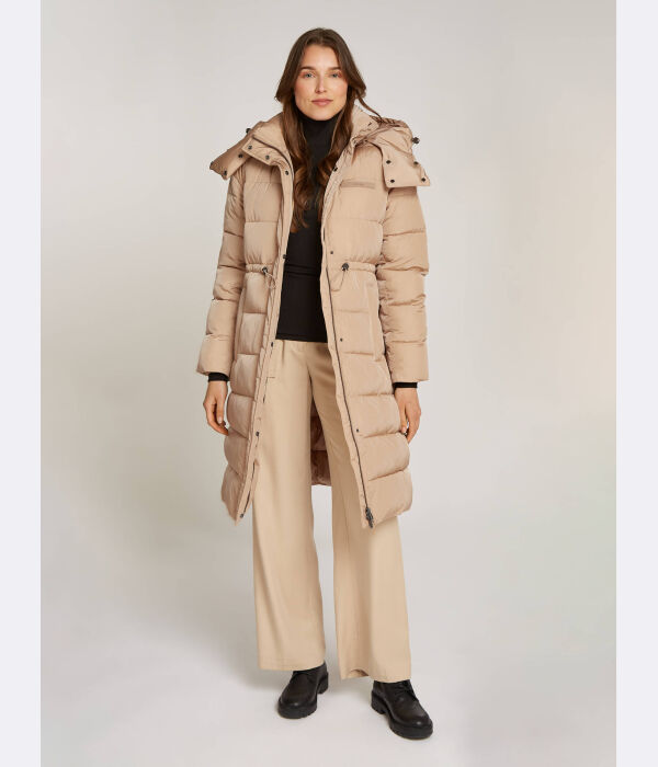

Куртка женская Calvin Klein длинная стеганая с капюшоном, бежевый
