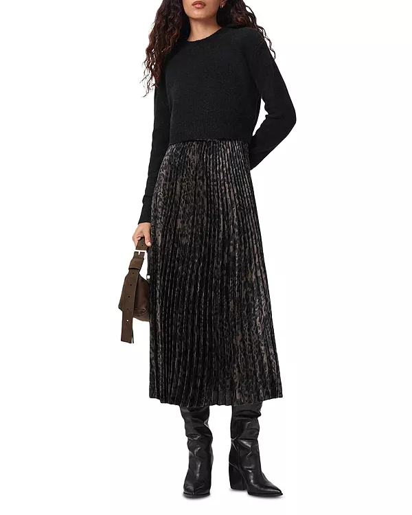 Свитер-Миди Evia Allsaints, черный