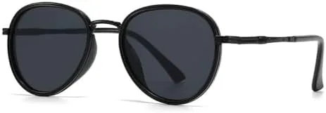 

Ретро металлические мужские солнцезащитные очки с градиентным переходом для женщин, защита от УФ-излучения UV400, модные панк-солнцезащитные очки MTZJH, Black Gray