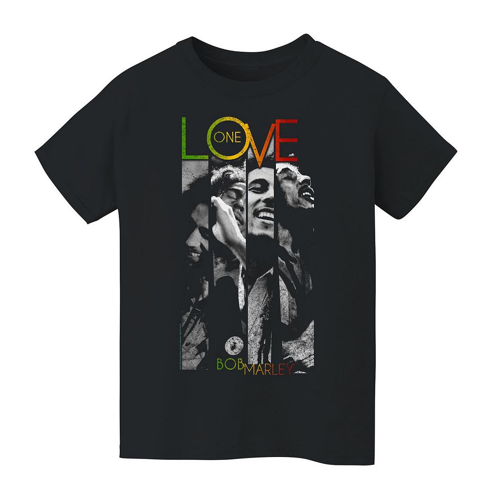 

Детская футболка с рисунком Bob Marley One Love Stripes 8–20 лет Licensed Character, черный