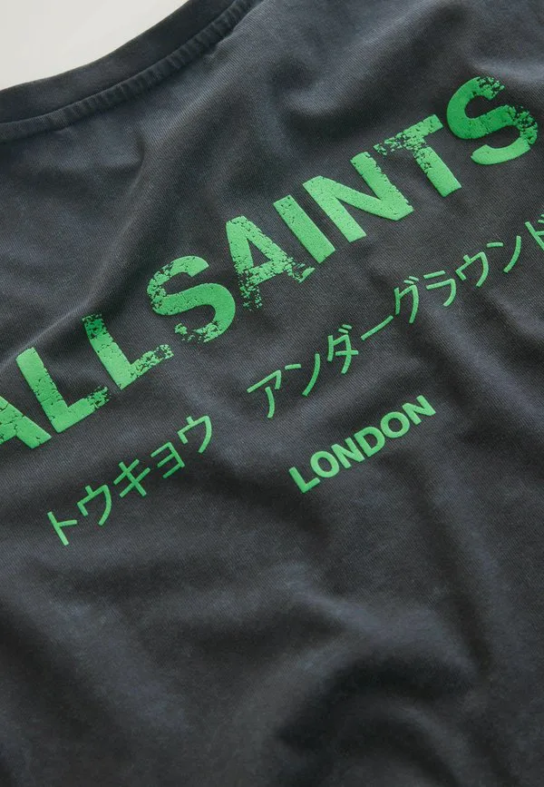 Футболка прямого кроя с принтом Smallsaints, Washed Black Green — фото 4