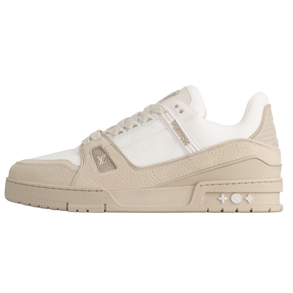 

LOUIS VUITTON Кроссовки для скейтбординга Trainer Low Top, бежевые, мужские