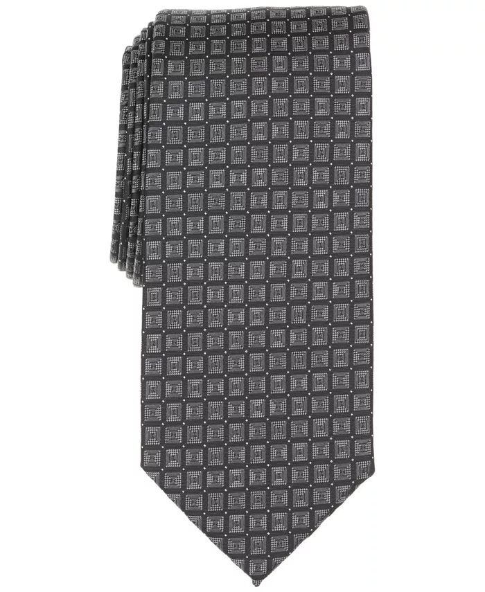 

Мужской галстук Travers с квадратным узором Perry Ellis Portfolio, черный