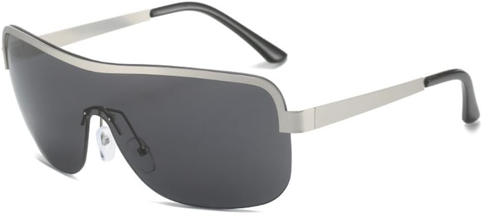 

Женские очки в стиле ретро, ​​уличные солнцезащитные очки, ветрозащитные модные солнцезащитные очки для активного отдыха, персонализированные очки в полуободковой оправе KTUCN, Black