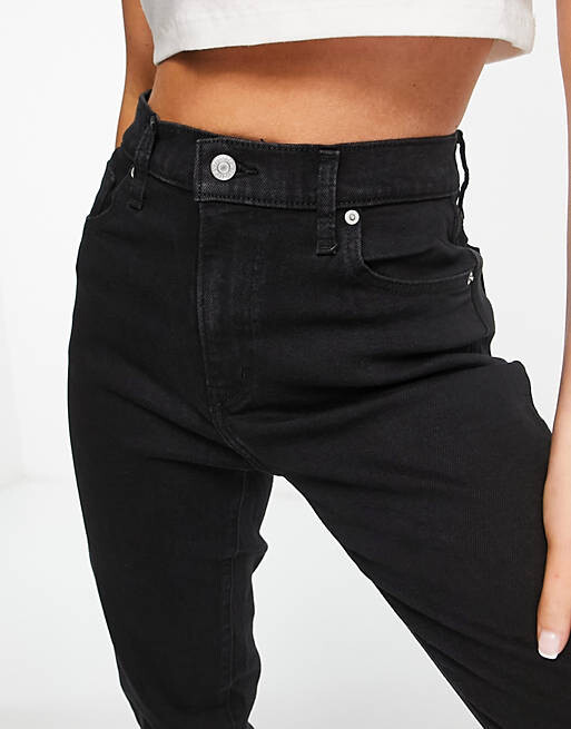 Женские джинсы Levi's High Waisted Mom, черный — фото 4