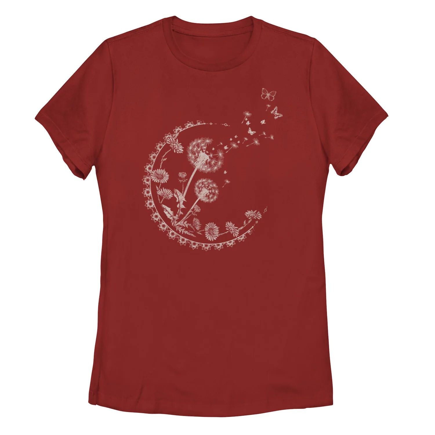

Футболка Dandelion Moon Artsy Flowers для юниоров, красный