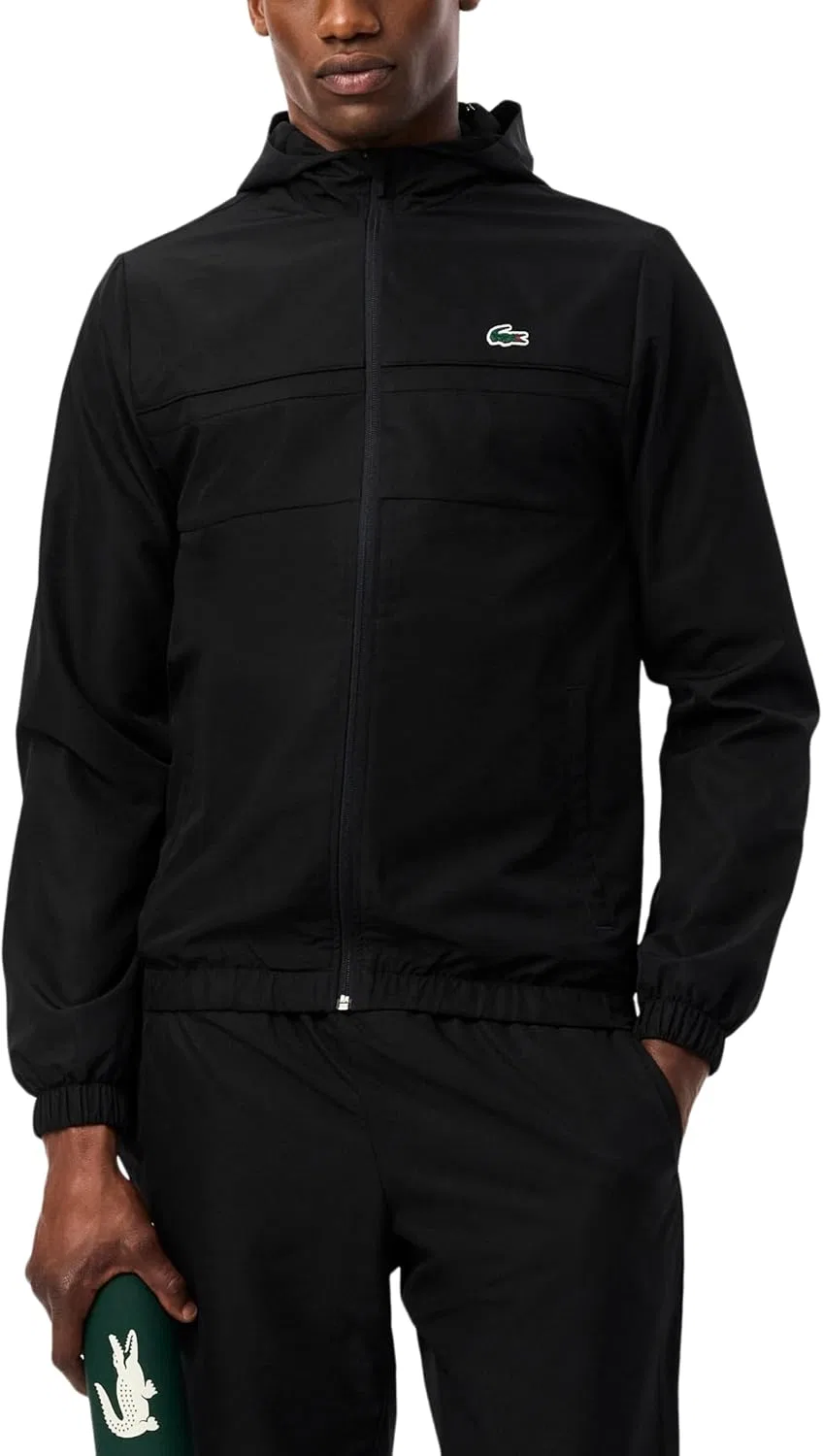 Мужской спортивный костюм Lacoste Diamond из тафты, черный — фото 2