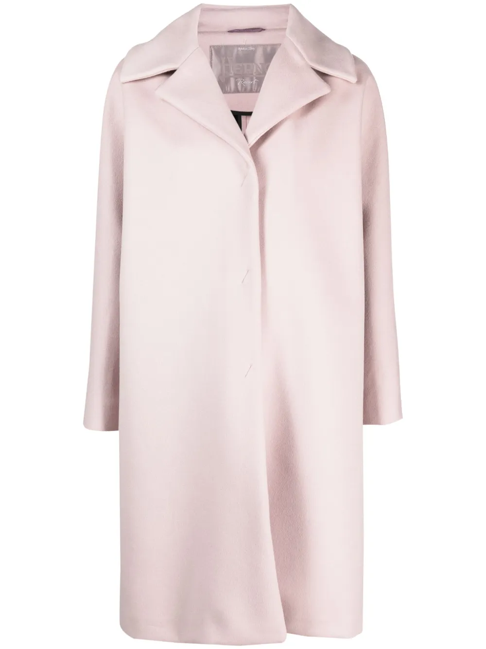 

Однобортное пальто из смесовой шерсти Herno, розовый