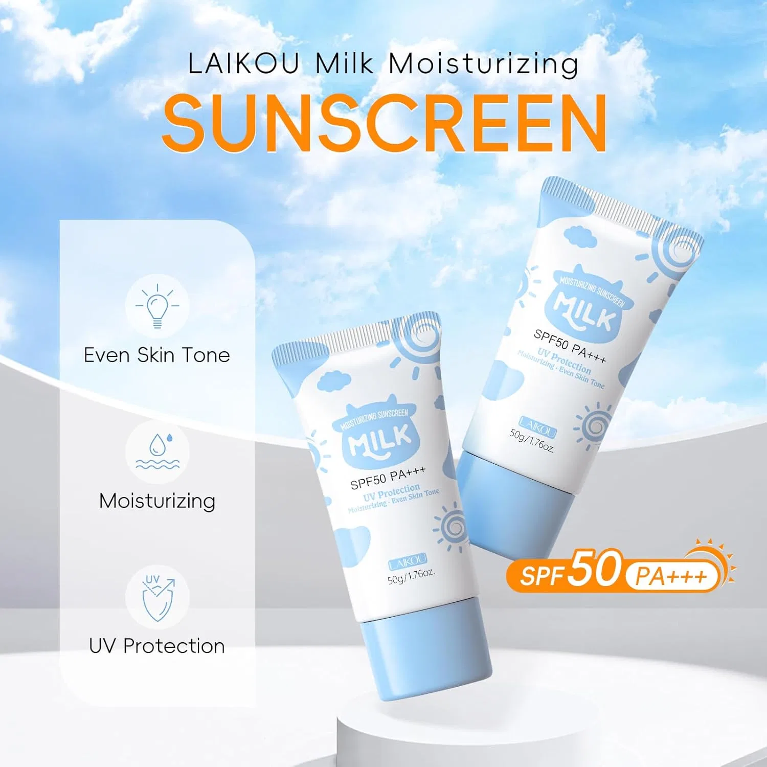 Солнцезащитный крем-молочко SPF 50 от LAIKOU Laikou, Milk — фото 2