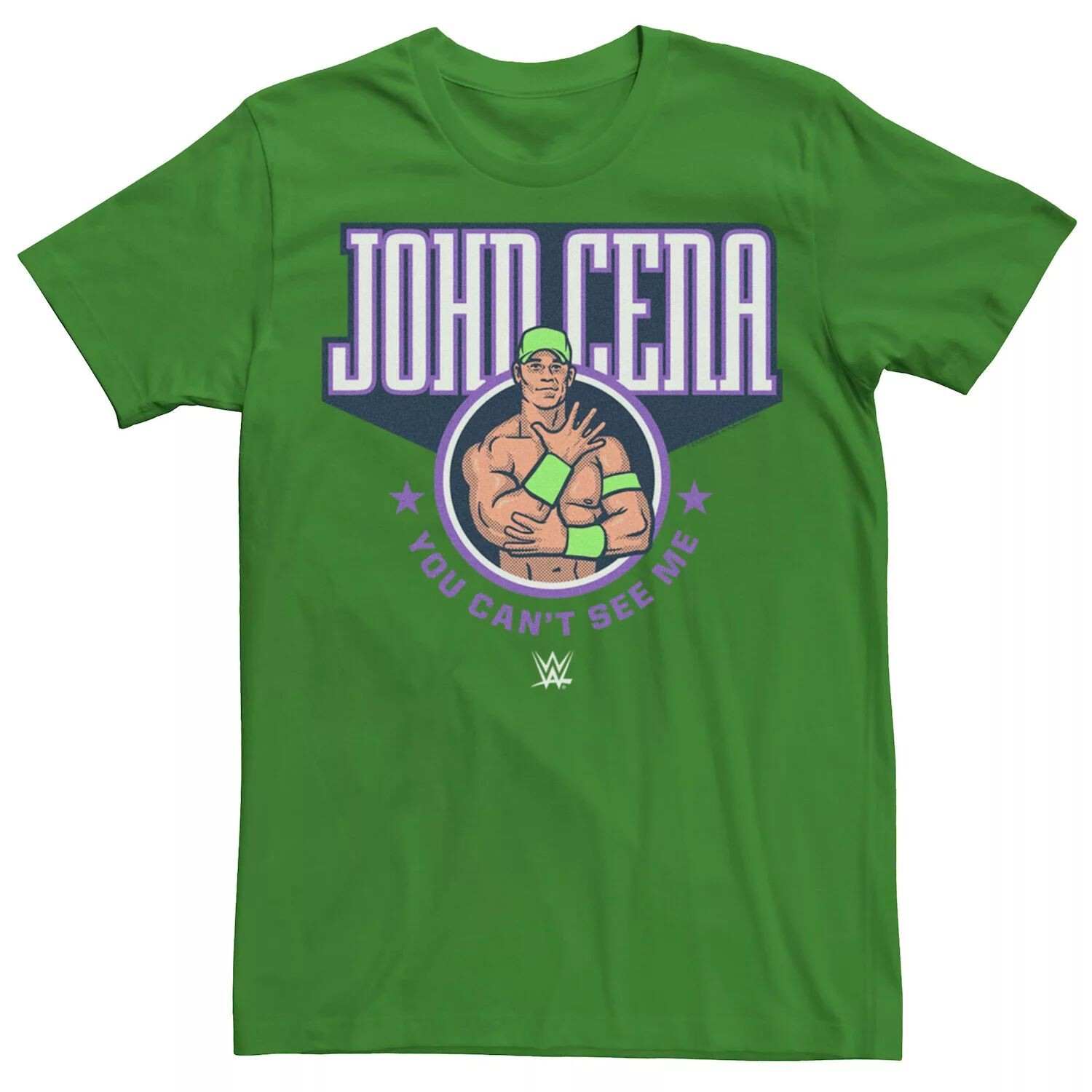 

Мужская футболка с круглым логотипом WWE John Cena You Can't See Me Licensed Character