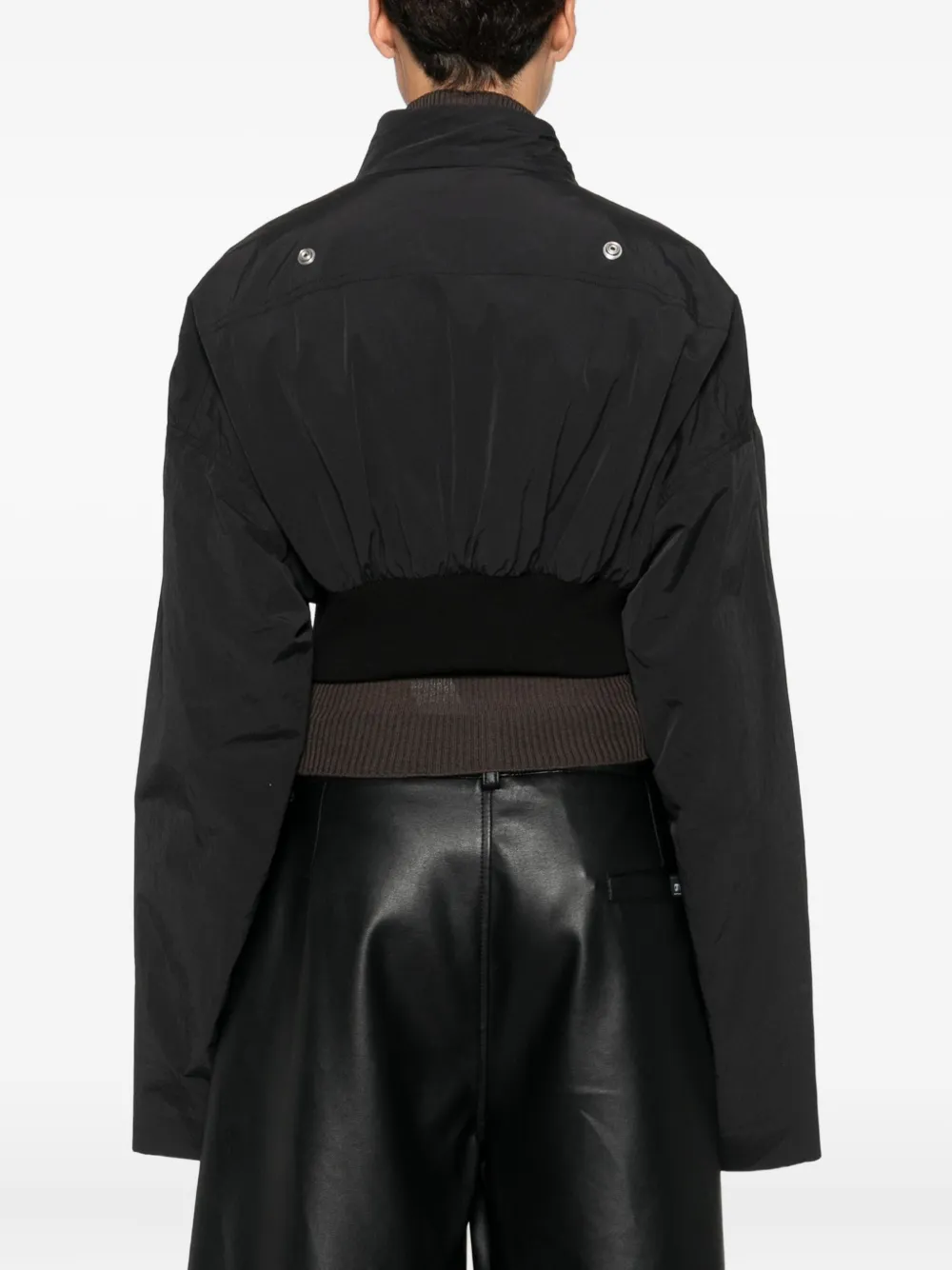 Укороченный двубортный жакет Rick Owens, черный — фото 4