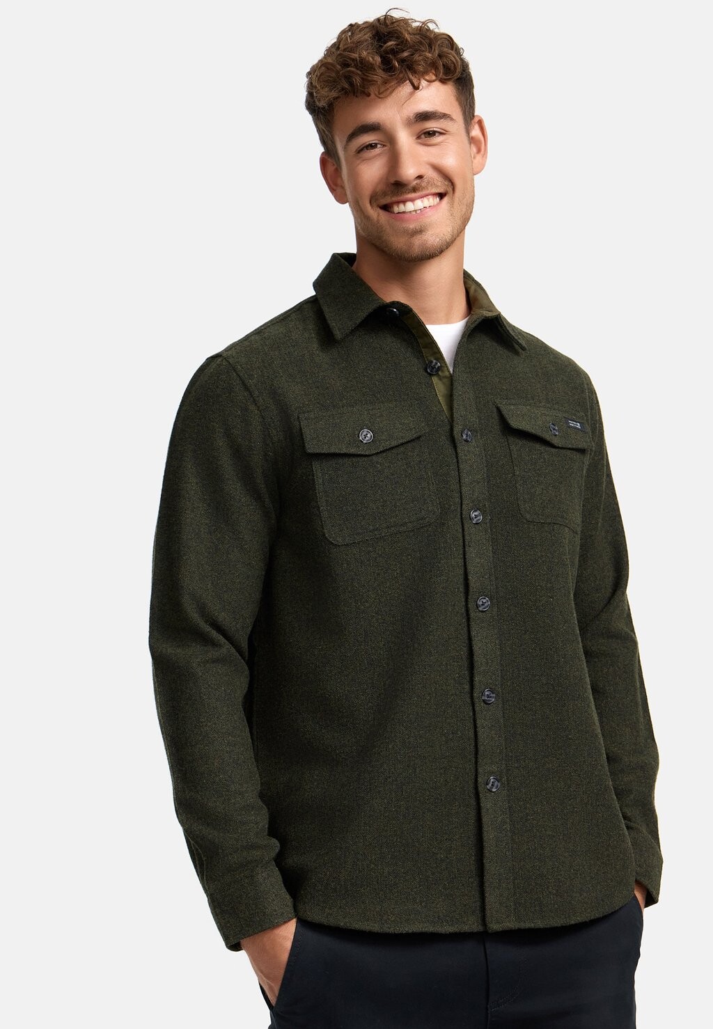 

Рубашка LANGARM INDICODE JEANS, хаки