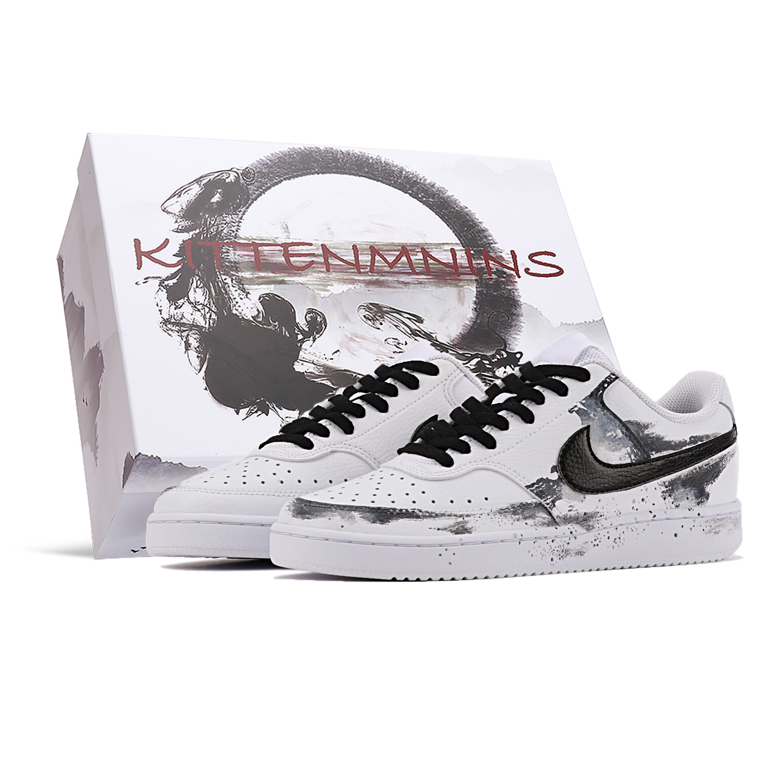 

Кроссовки Nike Court Vision 1 Skateboarding Shoes Women's Low-top White/green, зеленый