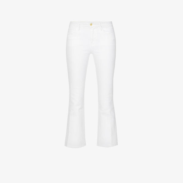 

Джинсы le crop mini boot со средней посадкой и ботфортами Frame, цвет blanc