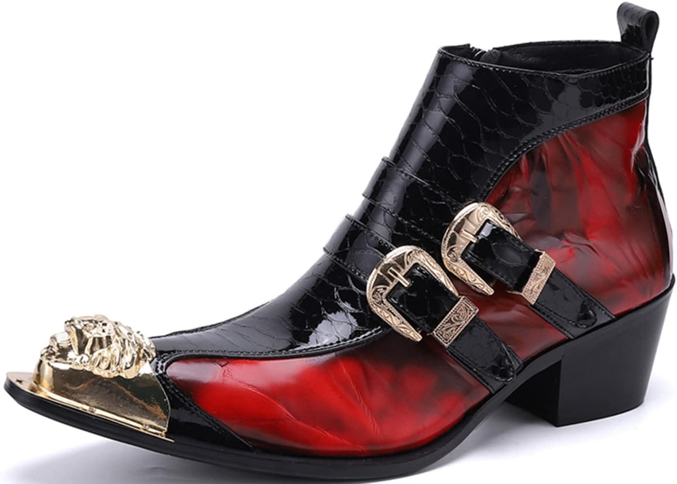 

Мужские ботинки Chelsea Santimon, нарядные, повседневные, для вечеринки, вестерн, красный