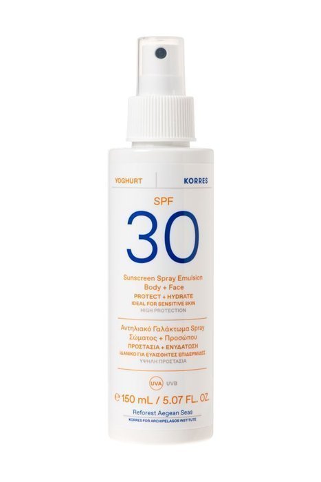 

Korres YOGHURT защитная эмульсия для тела и лица SPF30