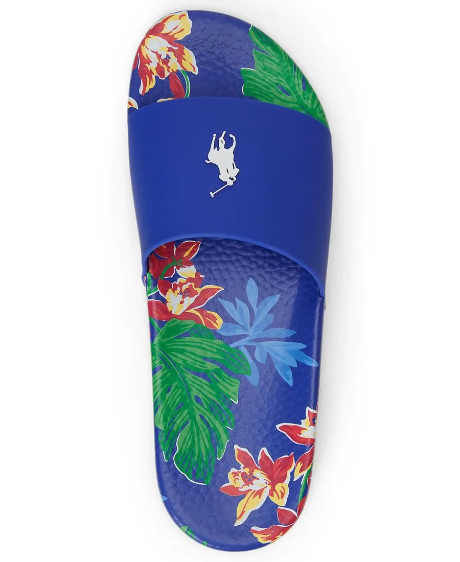 Мужские шлепанцы для бассейна с открытым носком Polo Ralph Lauren, Tropical Royal — фото 4
