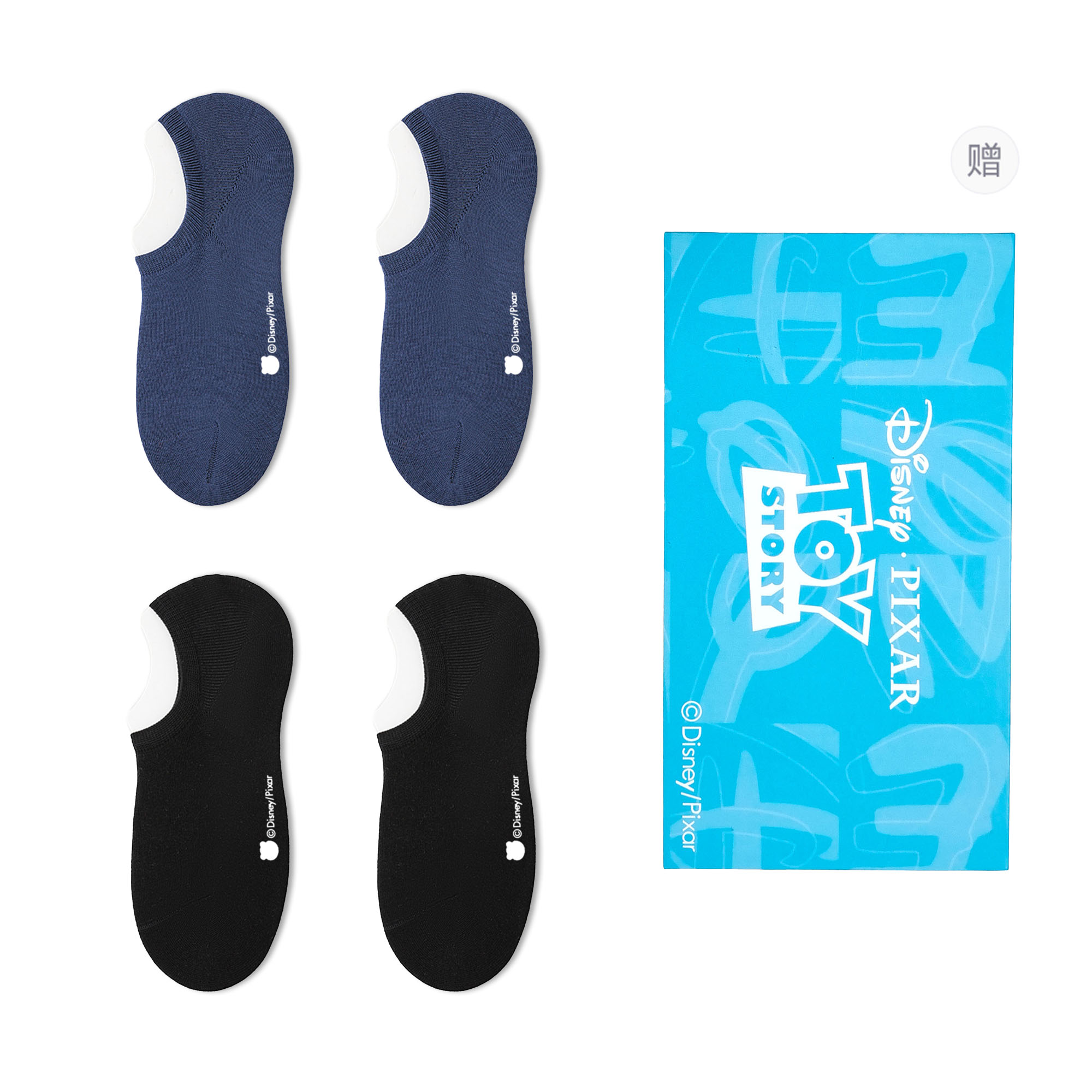 

Ноу-шоу носки унисекс шопер 4 шт Disney, синий/черный