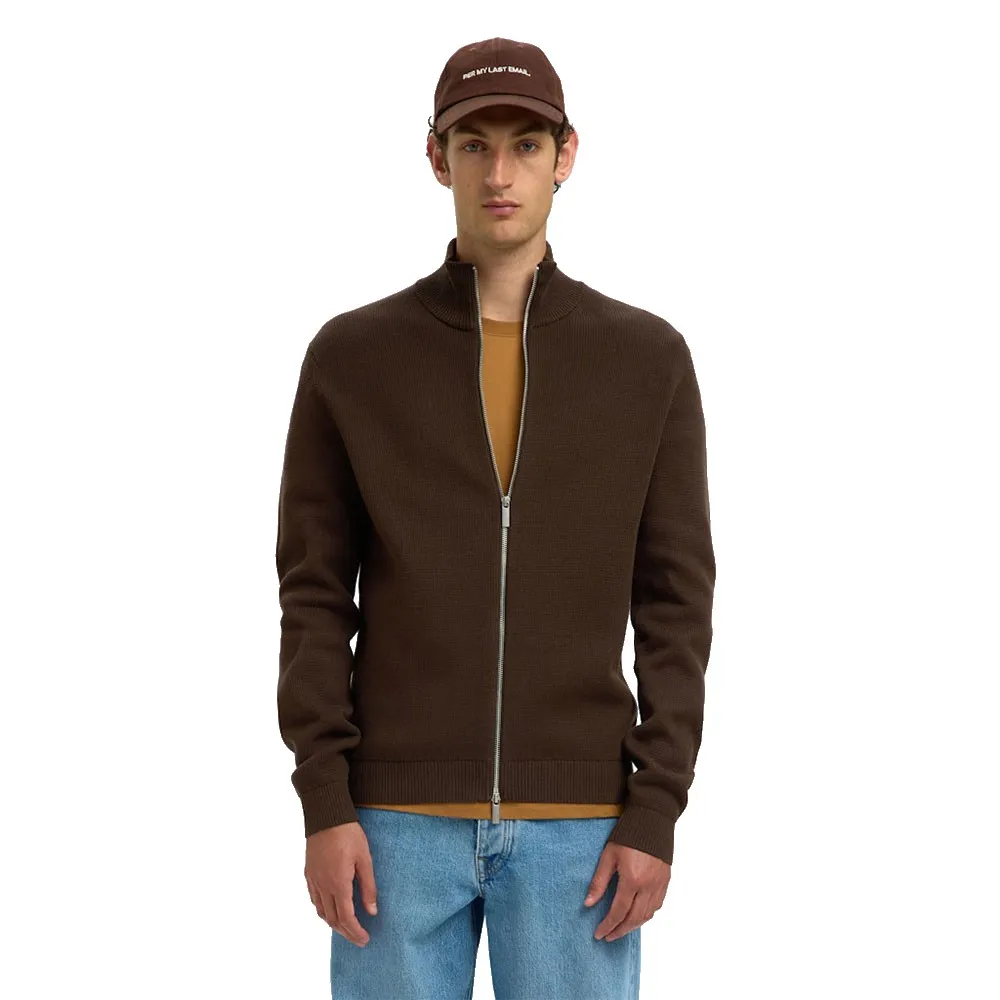 

Свитер Selected Dane full zip, коричневый