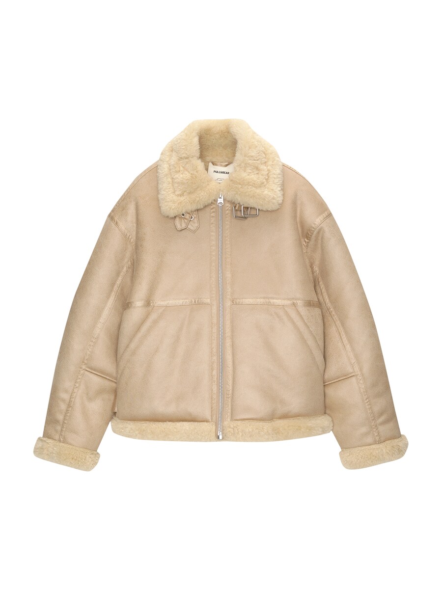 

Зимняя куртка Pull&Bear, цвет Beige/Cream
