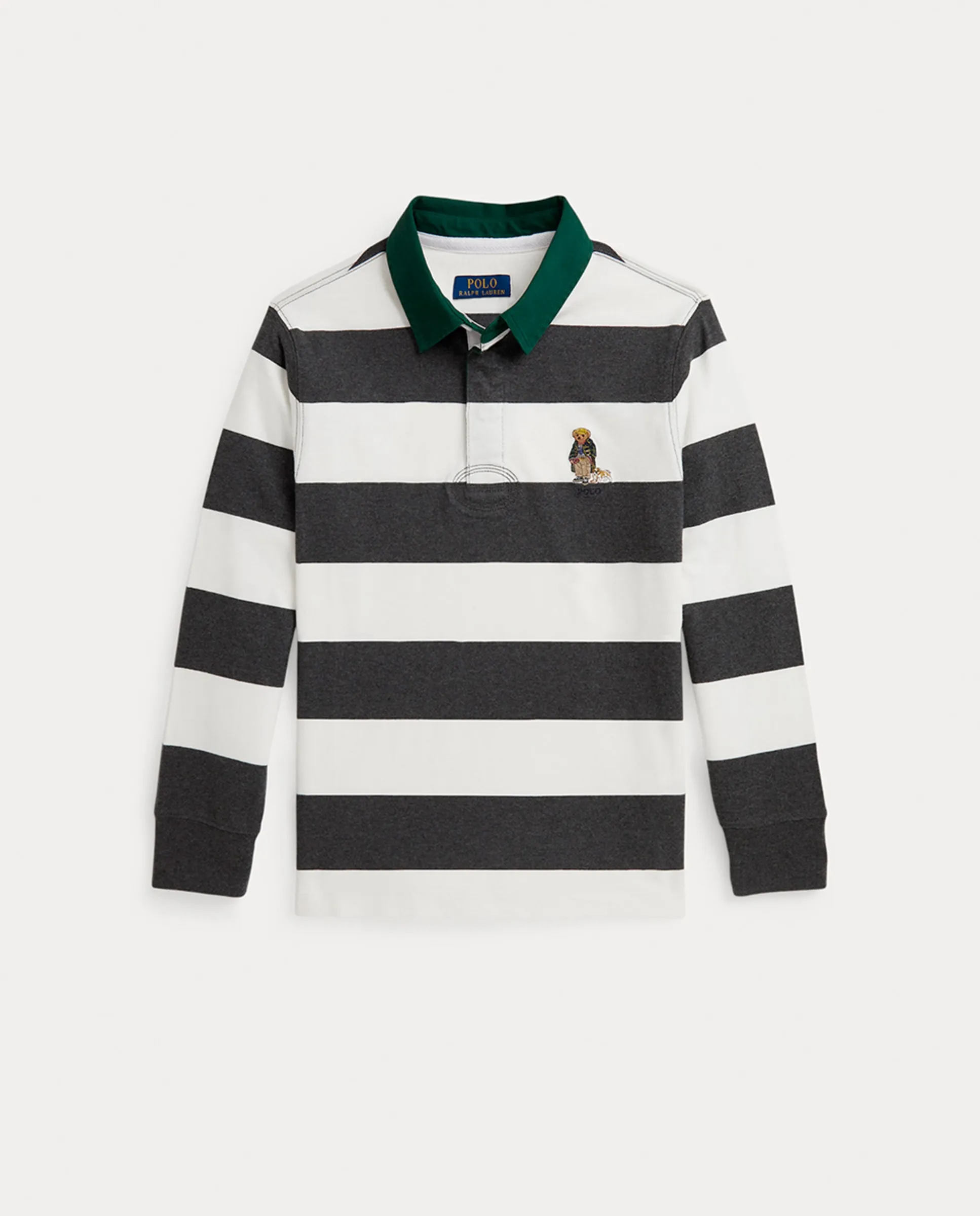 

Детская хлопковая регбийка с медвежонком Поло Polo Ralph Lauren, многоцветный