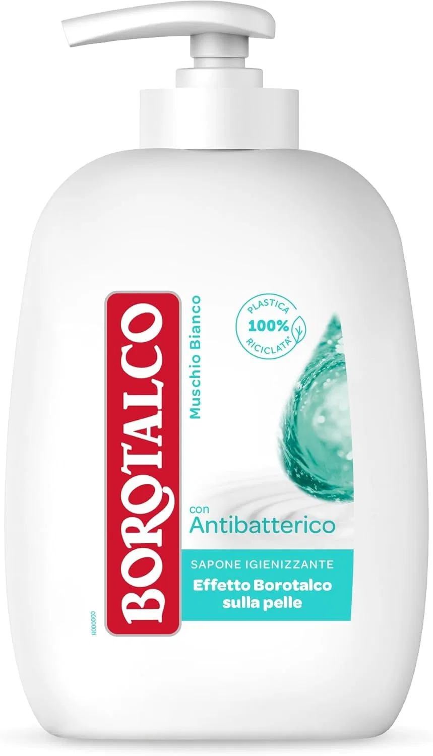 Жидкое мыло Borotalco Sapone Liquido Muschio Bianco с ароматом белого мускуса, 4 шт. Beni Culinari