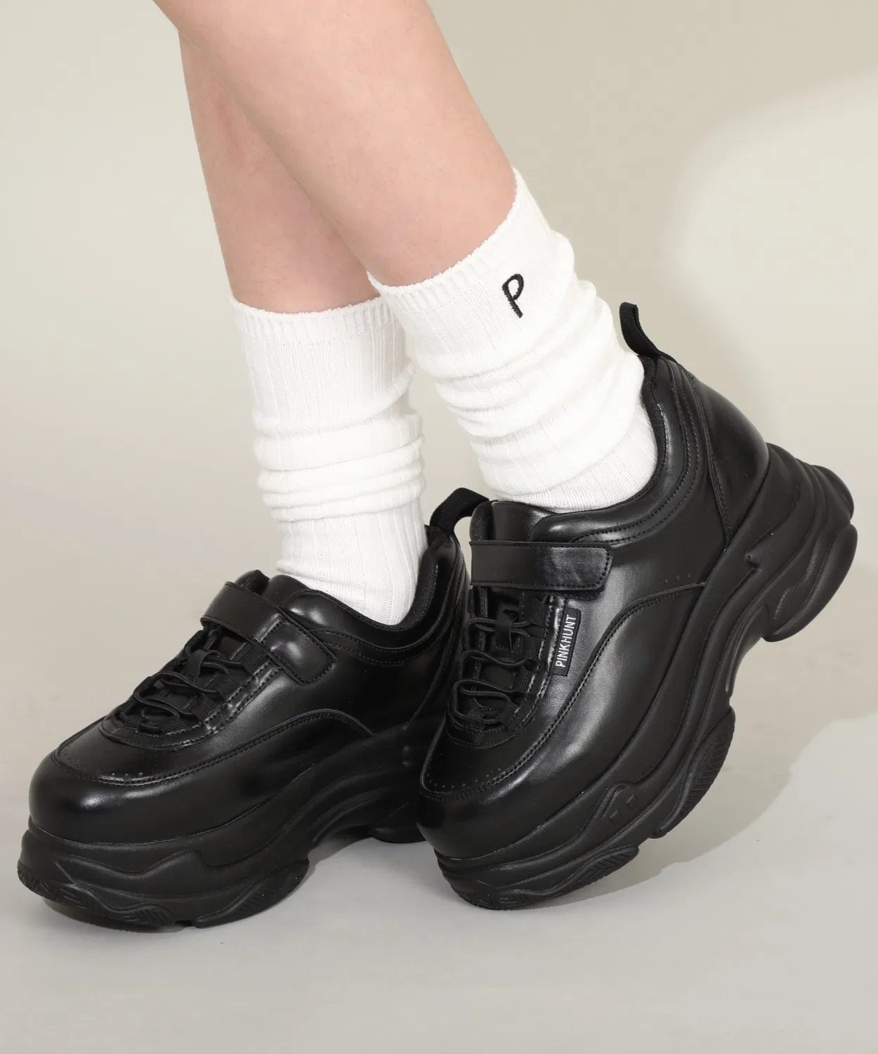 Носки PINKHUNT rib crew socks зелёные — фото 3