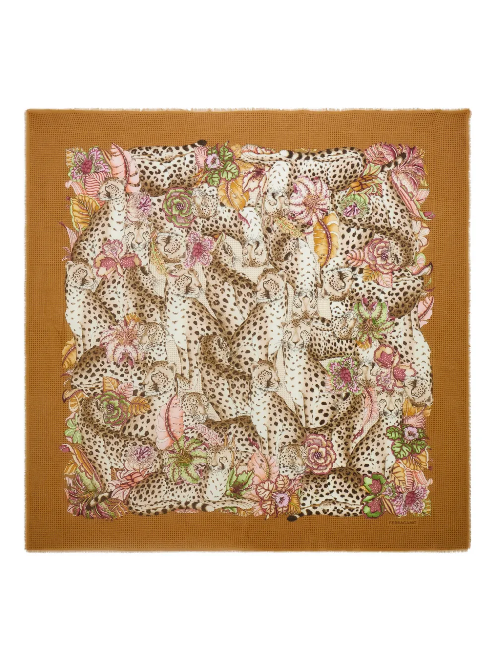 

Кашемировый шарф с принтом Ghepardo Ferragamo, коричневый