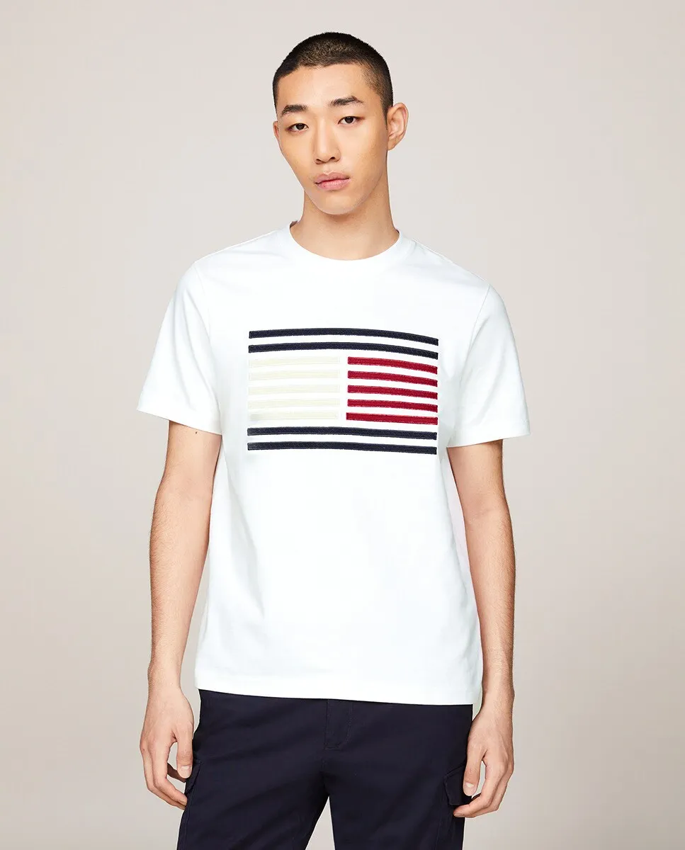 

Мужская футболка стандартного кроя с короткими рукавами Tommy Hilfiger, белый