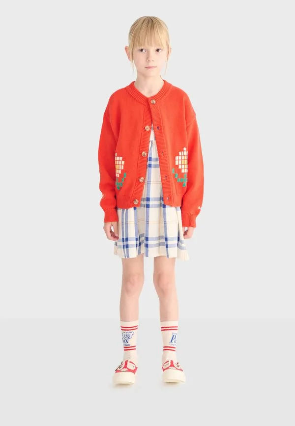 Веселое клетчатое повседневное платье Bobo Choses, Off White