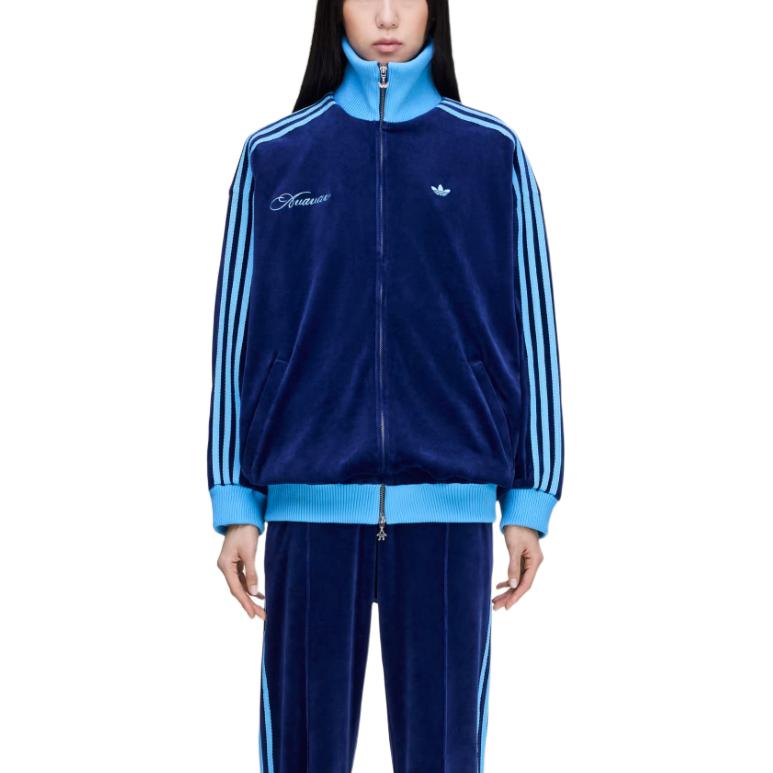 X AVAVAV Track FW25 Куртка Женская Adidas Originals, темно-синий — фото 4