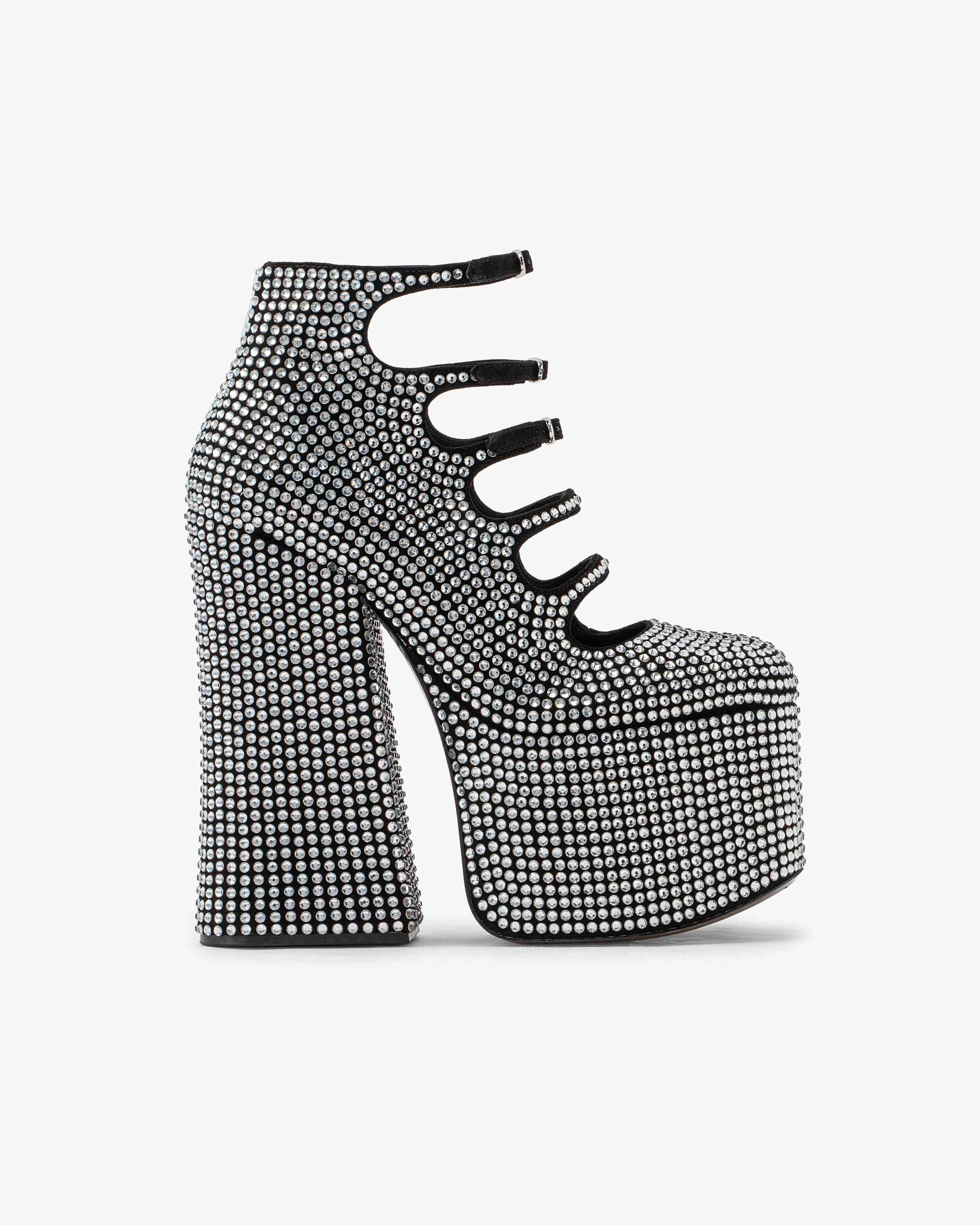 Ботильоны Kiki со стразами Marc Jacobs, цвет Black/Crystal