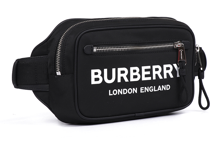 Нейлоновая наплечная сумка через плечо поясная сумка мужская черная Burberry — фото 2