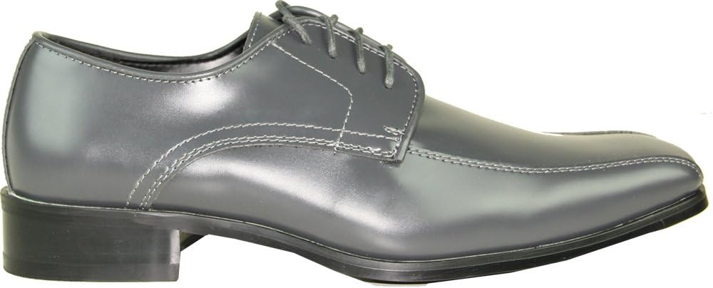 Мужские туфли VANGELO TUX-5 с квадратным носком для свадьбы, школьной формы и официальных мероприятий, железно-серый — фото 4
