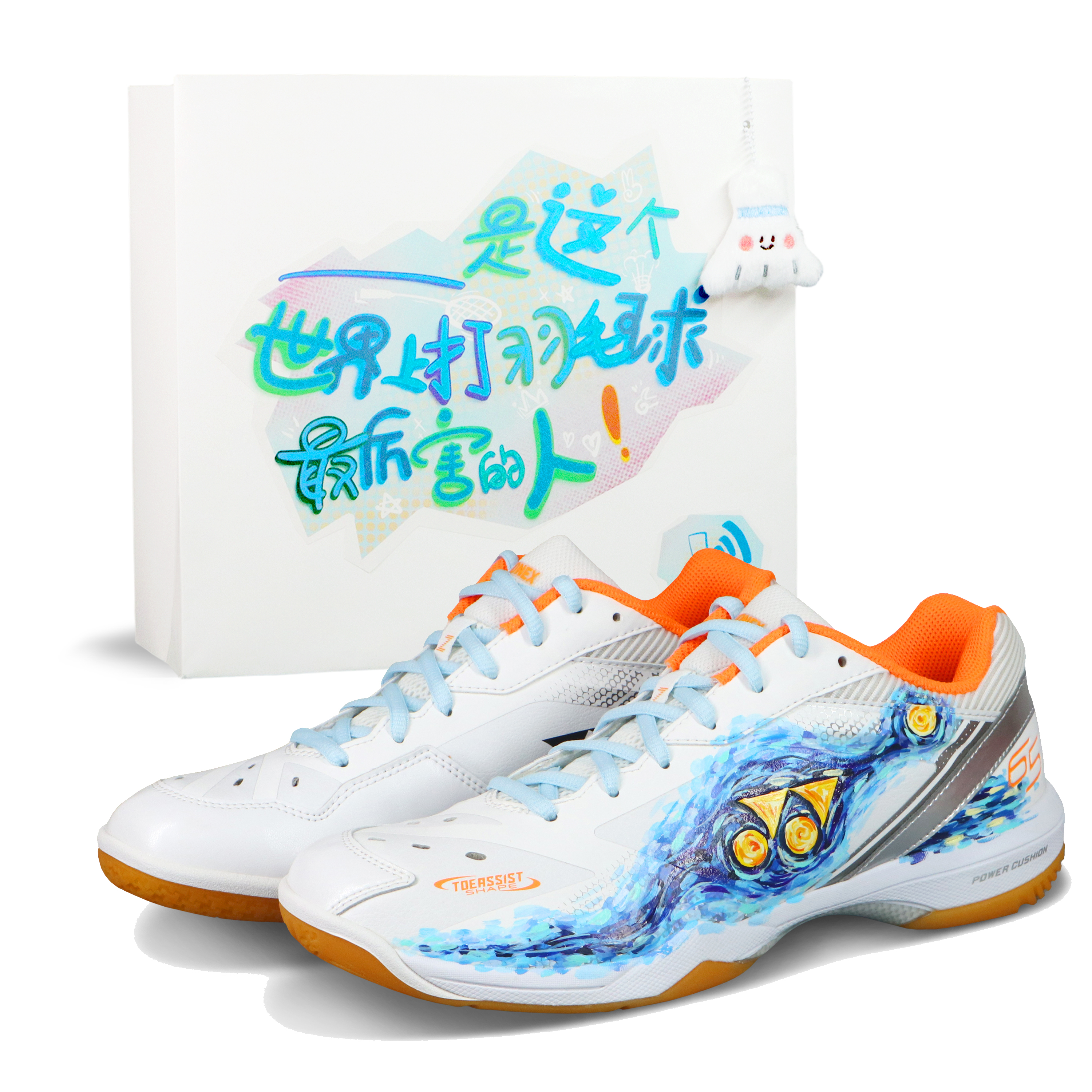 

65 3 Cushioning Slip Resistant Abrasion Resistant низкие кроссовки для бадминтона Unisex YONEX, белый