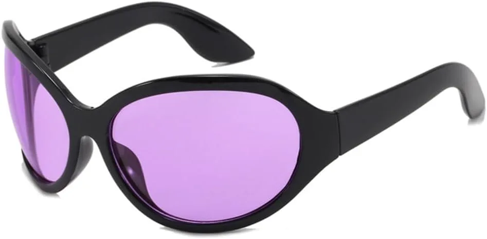 

Винтажные солнцезащитные очки «кошачий глаз» для женщин, овальные солнцезащитные очки с градиентным переходом, защита от УФ-излучения UV400 HDUBFY, Black Purple