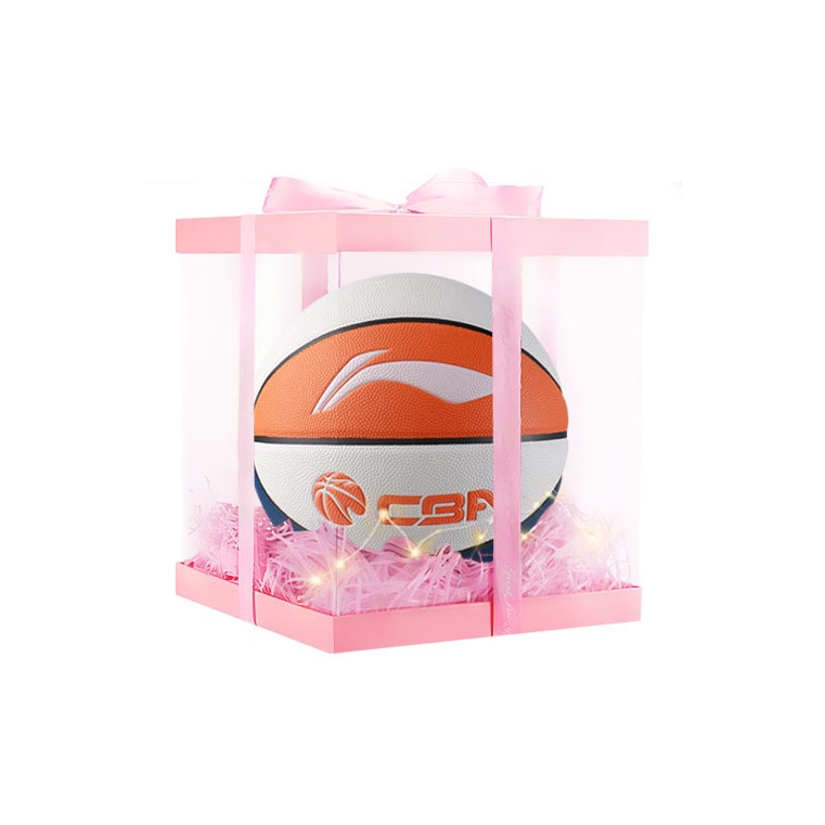 

LINING Баскетбольный мяч PU белый оранжевый синий размер 7 тренировочный unisex