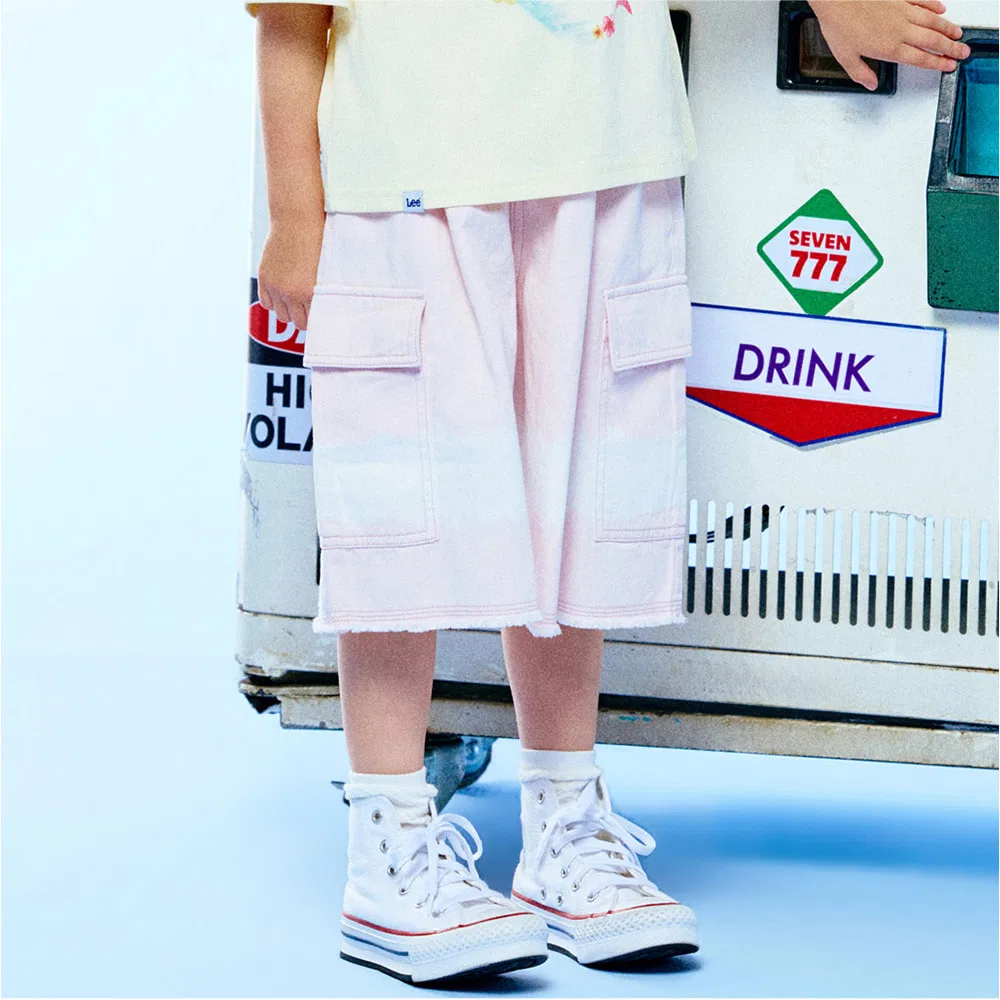 Детские джинсовые брюки Tie-Dye 8-й длины светло-фиолетовые от Lee Kids