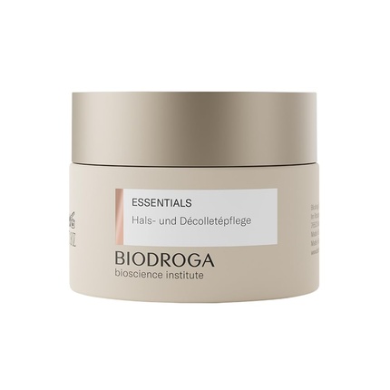 

BIODROGA Bioscience Institute Essentials Neck and Decollete Care 50 мл - укрепляющий крем с комплексом Black Forest, пептидами и эффектом сияния - без парабенов, без силикона, без микропластика