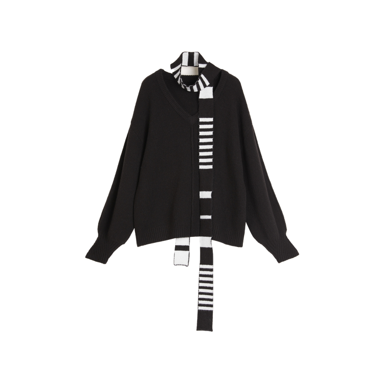 

ELLE Толстовка женская черная с V-образным вырезом