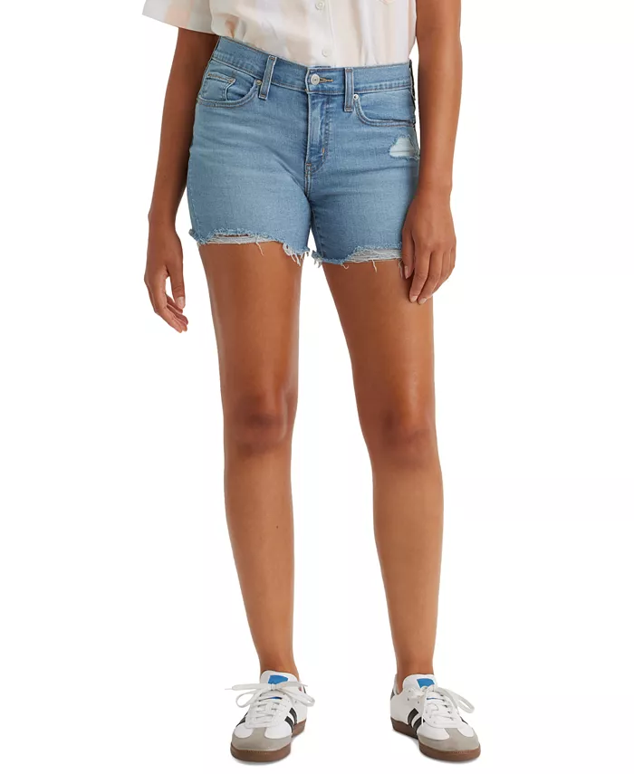 

Женские шорты средней посадки и длины с эластичной тканью Levi's, синий