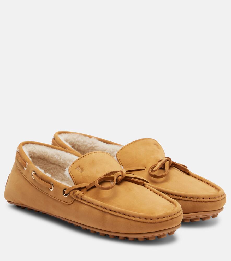 зимние водительские туфли из кожи гоммино Tod's, Cammello Chiaro